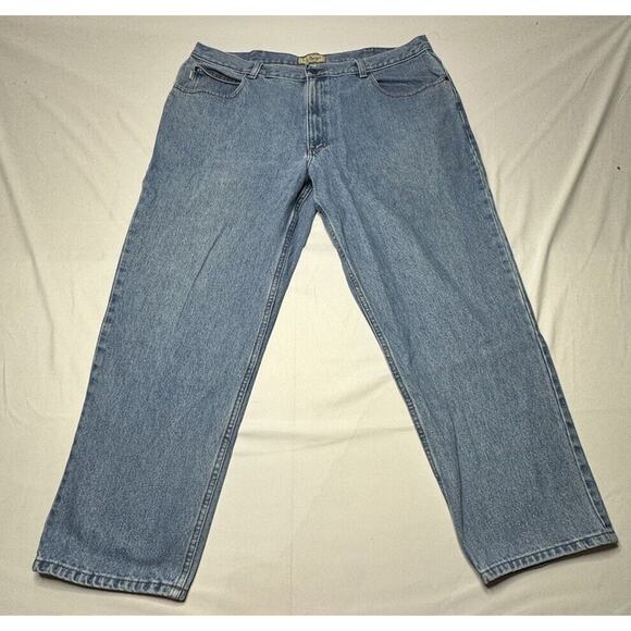 LL Bean Men's Relaxed Fit Straight Leg Blue Denim Jeans - Size 40x28.5 - Picture 1 of 6